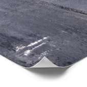 グレーと黄色の抽象芸術アート ポスター (角)