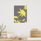 グレーと黄色 ポスター (キッチン)