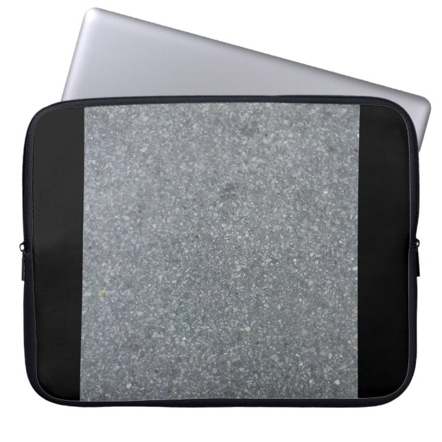 グレーと黒のコンピュータスリーブ ラップトップスリーブ (正面)