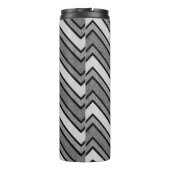 グレーと黒のスケッチのシェブロン タンブラー (裏面)