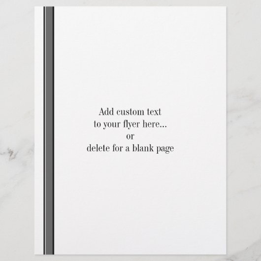 グレーと黒のストライプテンプレートオンホワイトフライヤー チラシ (正面)