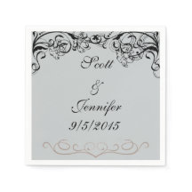 グレーと黒のナプキン