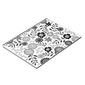 グレーと黒のパターンフローラ ノートブック (左側)