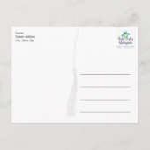 グレーと黒の卒業ありがとう写真はがき ポストカード (裏面)