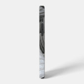 グレーと黒の布のソファ iPhoneケース (左側面)