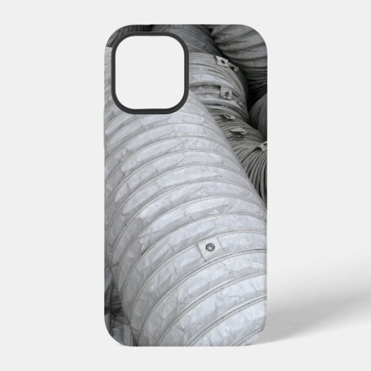 グレーと黒の布のソファ iPhoneケース (裏面)