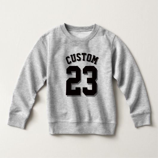 グレーと黒の幼児 | スポーツジャージー トドラーTシャツ (正面)