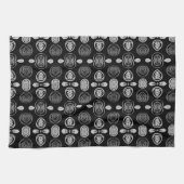 グレーと黒の手 キッチンタオル (横)