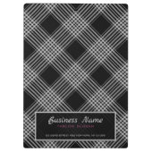 グレーと黒の格子模様 クリップボード (裏面)