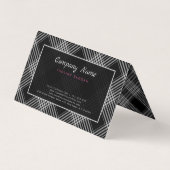 グレーと黒の格子縞 名刺 (裏面)