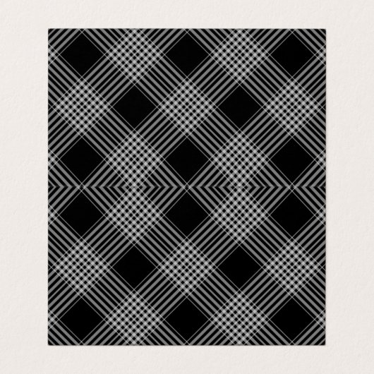 グレーと黒の格子縞 名刺 (内部フラット)