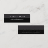 グレーと黒の2トーン スキニー名刺 (正面/裏面)