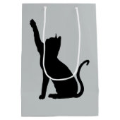 グレーと黒猫 ミディアムペーパーバッグ (裏面)