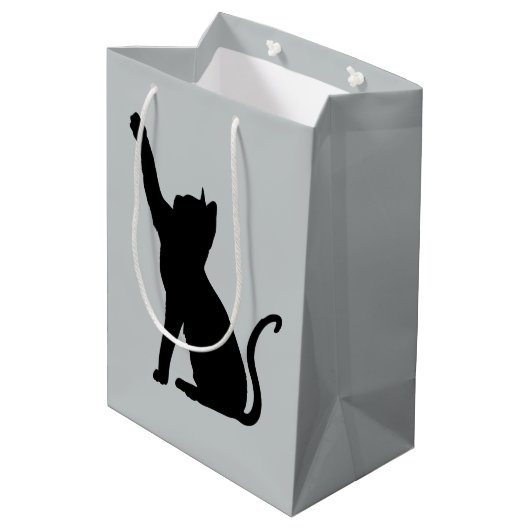 グレーと黒猫 ミディアムペーパーバッグ (裏面アングル)