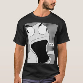 グレーな操り人形アート Tシャツ