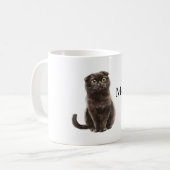 グレーにゃんこ猫 コーヒーマグカップ (正面左)
