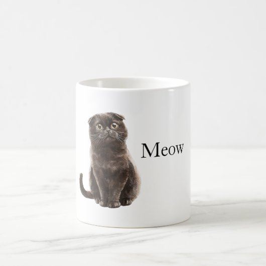 グレーにゃんこ猫 コーヒーマグカップ (中央)