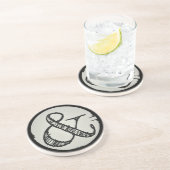 グレーに落書きアンパサンド記号 コースター (側面)