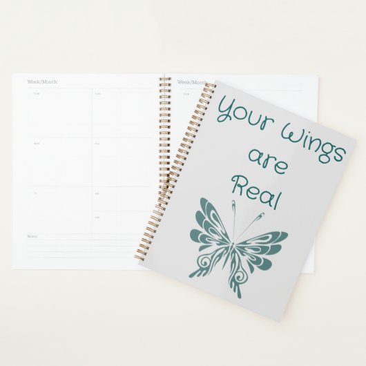グレーのあなたの翼は本物だ プランナー手帳 (ディスプレー)