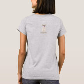 グレーのかわいいモーキーのレディースTシャツ Tシャツ (裏面)
