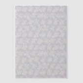 グレーのかわいい薔薇の庭に手描きのピンクの透けるリボン ベラム紙招待状 (正面)