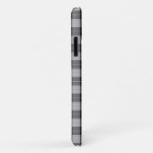 グレーのかんたんタータンチェック柄 Case-Mate iPhoneケース (裏面/右)