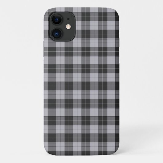 グレーのかんたんタータンチェック柄 Case-Mate iPhoneケース (裏面)