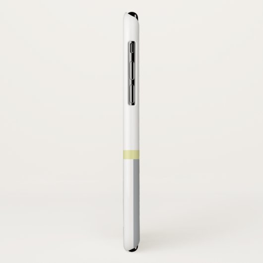 グレーのと名ガーリー前がストライプかわいい黄色い弓 Case-Mate iPhoneケース (裏面/左)