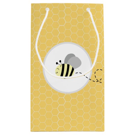 グレーのまわりにハニカム抱き枕 スモールペーパーバッグ (裏面)