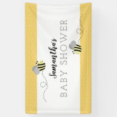 グレーのまわりに赤ちゃんシャワー 横断幕 (縦)