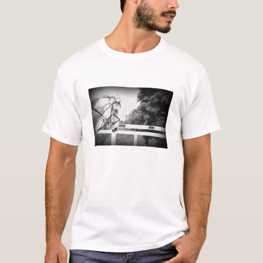 グレーのイングリッシュホースTシャツ Tシャツ (正面)