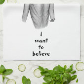 グレーのエイリアン、私はキッチンタ信じオルがしたい キッチンタオル (折り畳み)