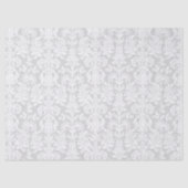 グレーのエレガント背景に白いフローラが表示される 薄葉紙 (正面)