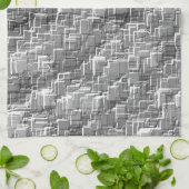 グレーのエンボスの正方形の極端な重ね合わせ キッチンタオル (折り畳み)