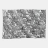 グレーのエンボスの正方形の極端な重ね合わせ キッチンタオル (横)