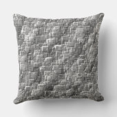 グレーのエンボスの正方形の極端な重ね合わせ クッション (裏面)