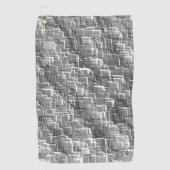 グレーのエンボスの正方形の極端な重ね合わせ ゴルフタオル (正面)