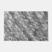 グレーのエンボスの正方形の極端な重ね合わせ ドアマット (正面)