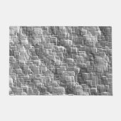 グレーのエンボスの正方形の極端な重ね合わせ ドアマット (正面)