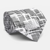 グレーのエンボスの正方形の極端な重ね合わせ ネクタイ (ロール)