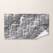 グレーのエンボスの正方形の極端な重ね合わせ バスタオルセット (ハンドタオル)