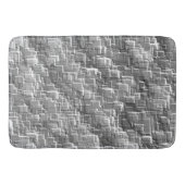 グレーのエンボスの正方形の極端な重ね合わせ バスマット (正面)