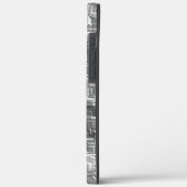 グレーのエンボスの正方形の極端な重ね合わせ Case-Mate iPhoneケース (裏面 / 左)