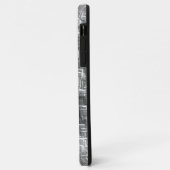 グレーのエンボスの正方形の極端な重ね合わせ Case-Mate iPhoneケース (裏面/左)