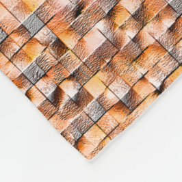 グレーのオレンジ色の粗いセラミックタイルの傷、デジタル フリースブランケット