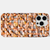 グレーのオレンジ色の粗いセラミックタイルの傷、デジタル Case-Mate iPhoneケース (裏面 (横))