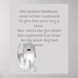 グレーのオールドマザー・ハバード ポスター