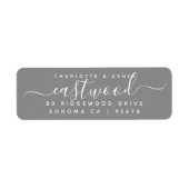 グレーのカップル名 ラベル (正面)