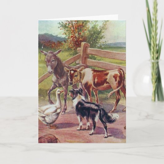 グレーのガチョウと友人たち カード (正面)