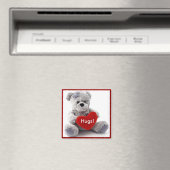 グレーのクマとハート マグネット (インサイチュ (食洗機))